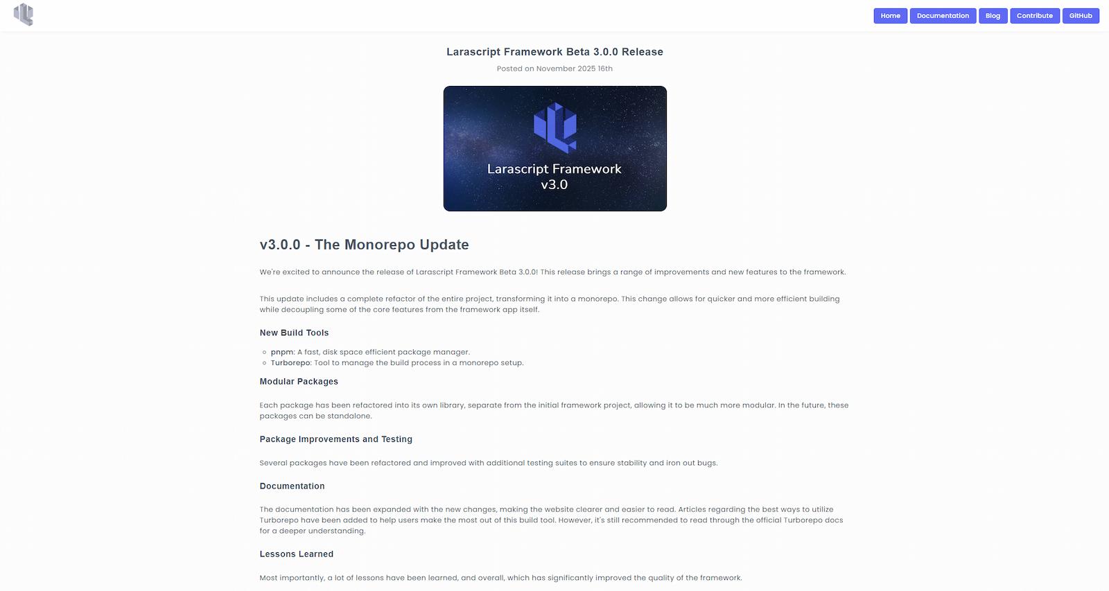 Larascript Framework screenshot